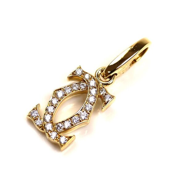 CARTIER 18k Yellow Gold Diamond 2C Necklace - Picture 1 of 5